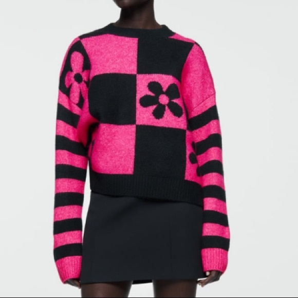 NWT Zara jacquard knit sweater - Picture 2 of 8